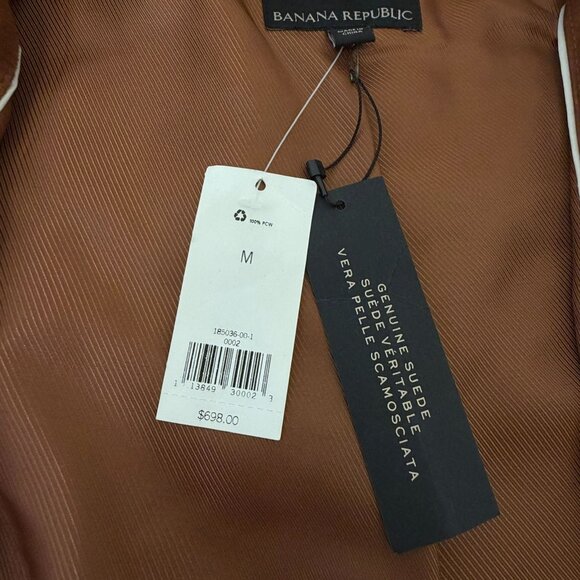 Banana Republic Womens Brown Suede Double-Breasted Trench Coat M NWT MSRP $698 - Picture 9 of 15